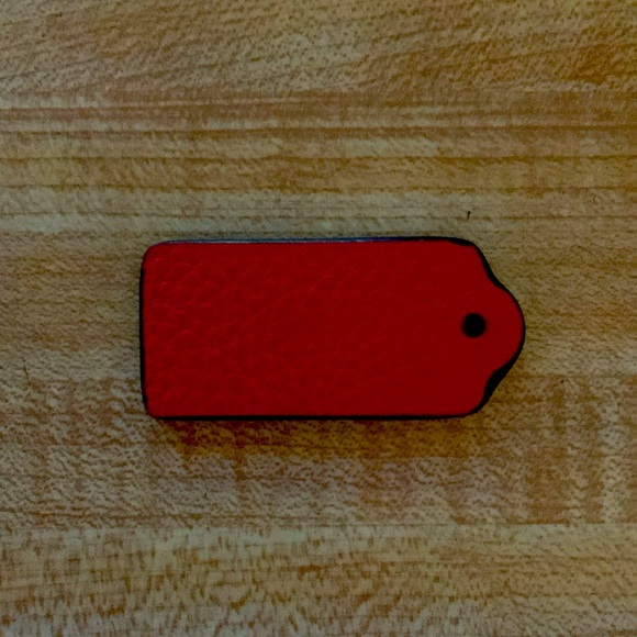 🏷️ Coach Red Leather Bag Charm - Picture 2 of 3